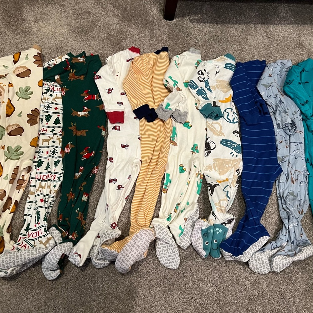 Carter's Cozy Footie One Pieces in Multicolor